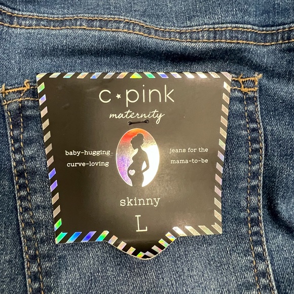 NWT - C pink Maternity jeans. Size L - Picture 4 of 7